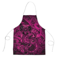 Aotearoa Maori Hei Tiki Apron Mawhero Kowhaiwhai Puhoro Motif LT9 Pink - Polynesian Pride