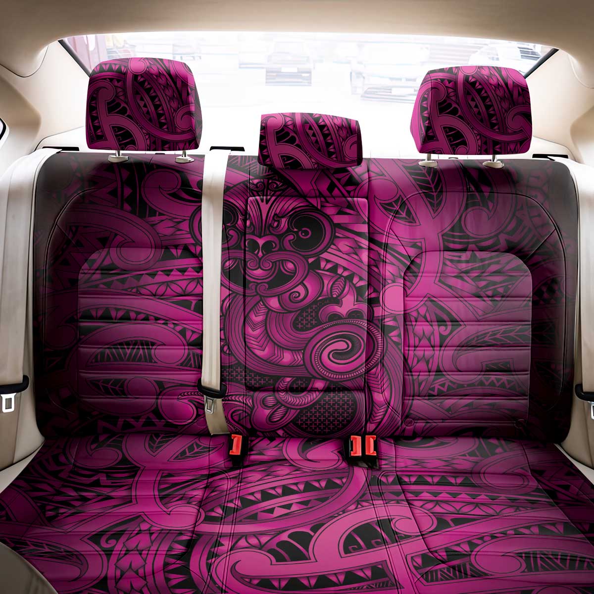 Aotearoa Maori Hei Tiki Back Car Seat Cover Mawhero Kowhaiwhai Puhoro Motif