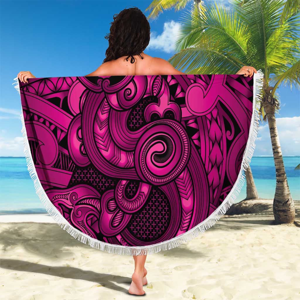 Aotearoa Maori Hei Tiki Beach Blanket Mawhero Kowhaiwhai Puhoro Motif LT9 - Polynesian Pride