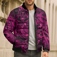 Aotearoa Maori Hei Tiki Bomber Puffer Jacket Mawhero Kowhaiwhai Puhoro Motif LT9 - Polynesian Pride