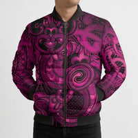 Aotearoa Maori Hei Tiki Bomber Puffer Jacket Mawhero Kowhaiwhai Puhoro Motif LT9 - Polynesian Pride