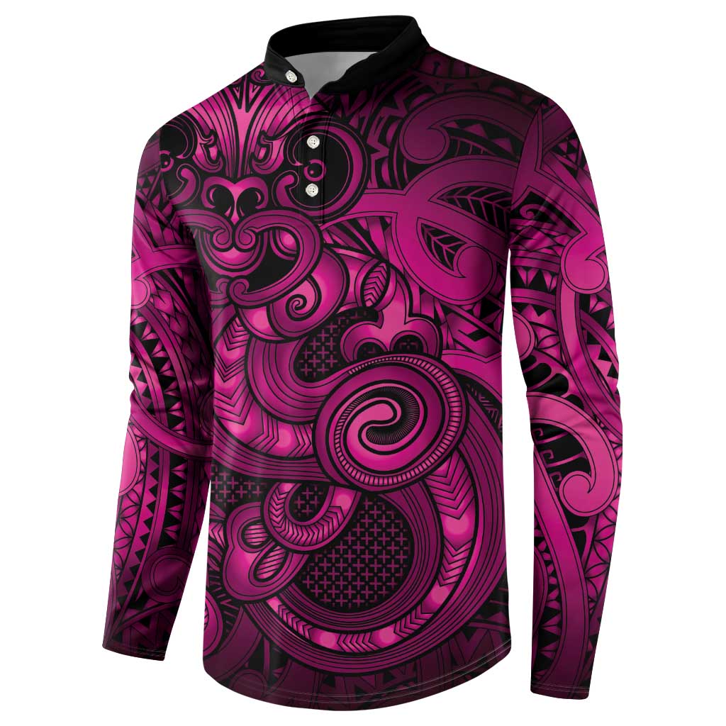 Aotearoa Maori Hei Tiki Button Sweatshirt Mawhero Kowhaiwhai Puhoro Motif LT9 - Polynesian Pride