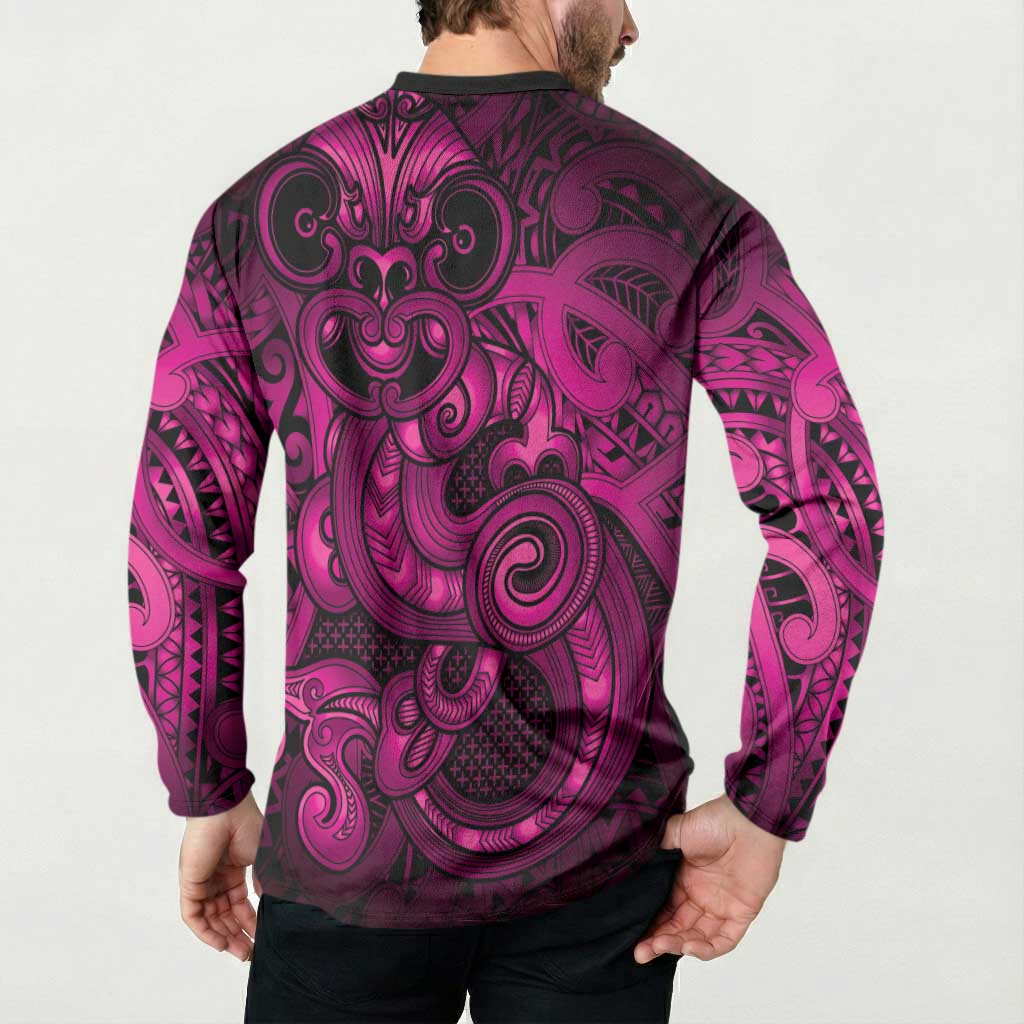 Aotearoa Maori Hei Tiki Button Sweatshirt Mawhero Kowhaiwhai Puhoro Motif LT9 - Polynesian Pride