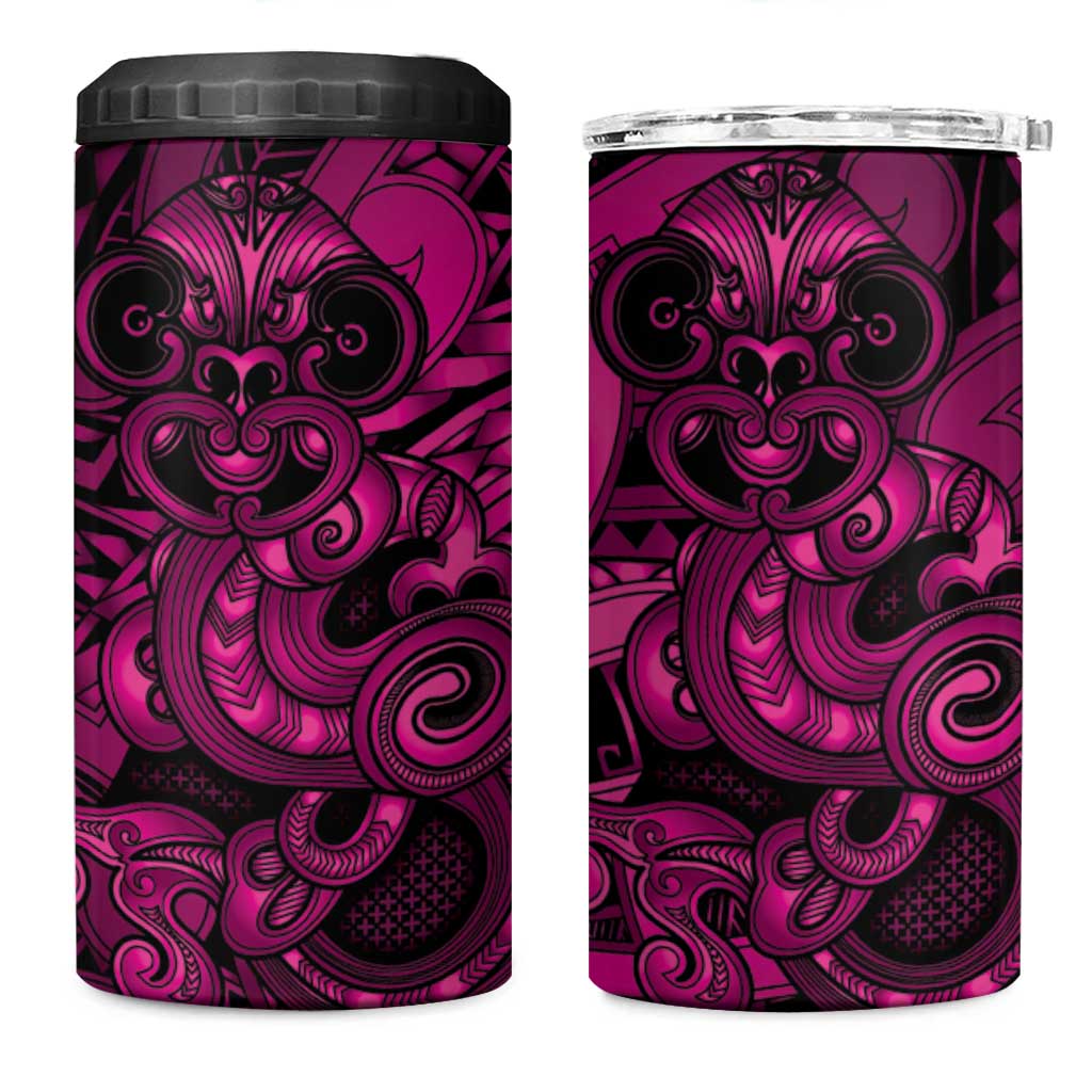 Aotearoa Maori Hei Tiki 4 in 1 Can Cooler Tumbler Mawhero Kowhaiwhai Puhoro Motif