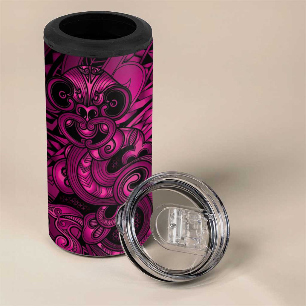 Aotearoa Maori Hei Tiki 4 in 1 Can Cooler Tumbler Mawhero Kowhaiwhai Puhoro Motif