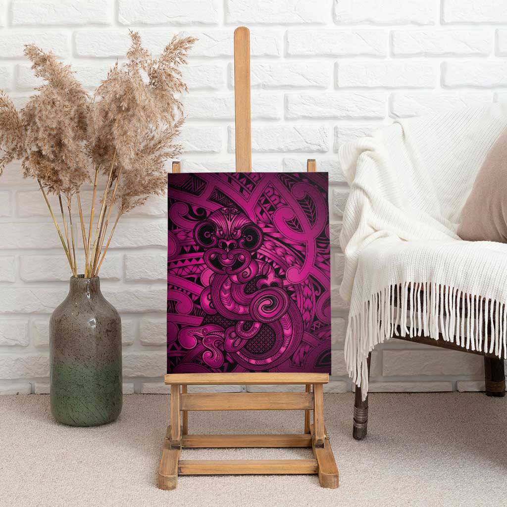 Aotearoa Maori Hei Tiki Canvas Wall Art Mawhero Kowhaiwhai Puhoro Motif