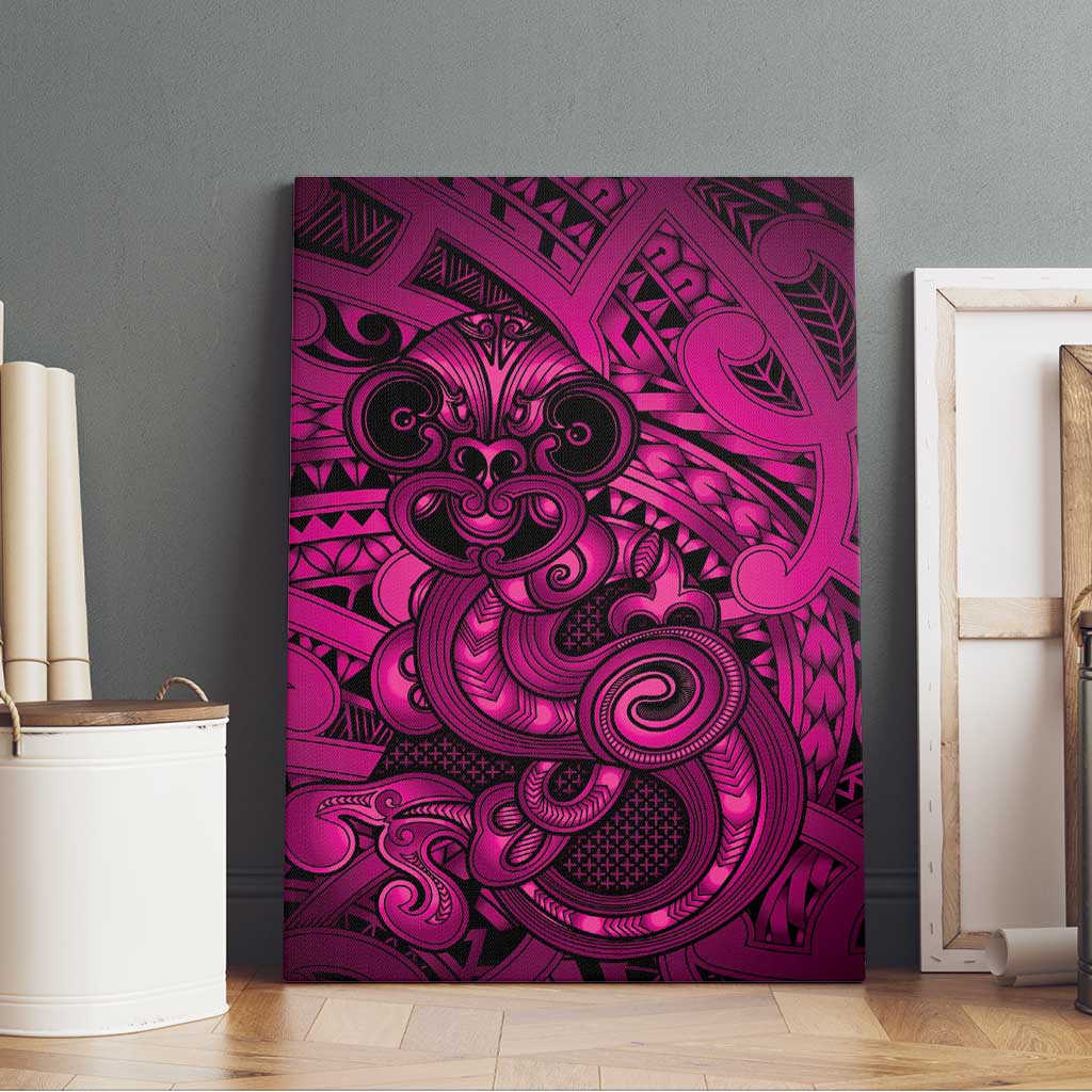 Aotearoa Maori Hei Tiki Canvas Wall Art Mawhero Kowhaiwhai Puhoro Motif