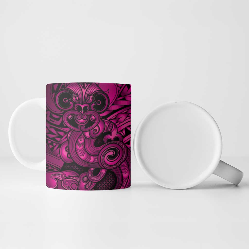 Aotearoa Maori Hei Tiki Ceramic Mug Mawhero Kowhaiwhai Puhoro Motif LT9 - Polynesian Pride