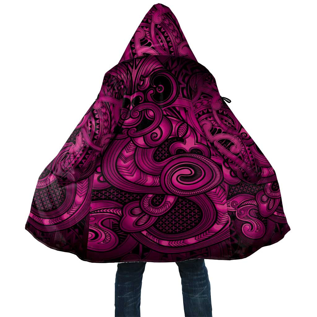 Aotearoa Maori Hei Tiki Cloak Mawhero Kowhaiwhai Puhoro Motif LT9 Unisex Pink - Polynesian Pride