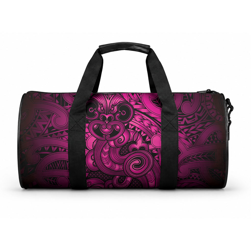 Aotearoa Maori Hei Tiki Duffle Bag Mawhero Kowhaiwhai Puhoro Motif LT9 One size Pink - Polynesian Pride