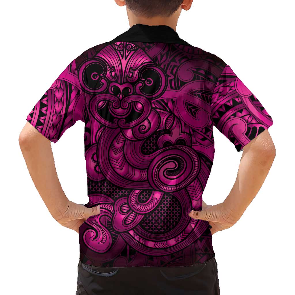 Aotearoa Maori Hei Tiki Family Matching Puletasi and Hawaiian Shirt Mawhero Kowhaiwhai Puhoro Motif