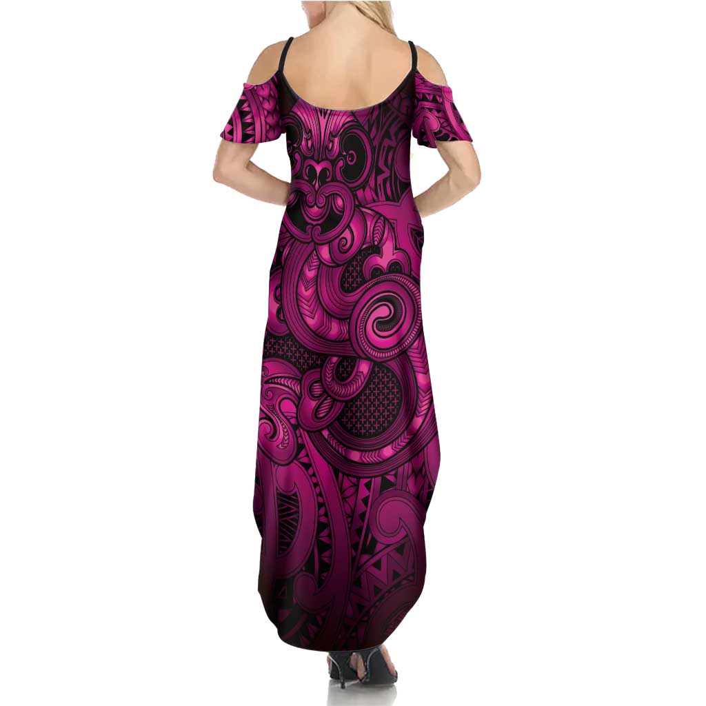 Aotearoa Maori Hei Tiki Family Matching Summer Maxi Dress and Hawaiian Shirt Mawhero Kowhaiwhai Puhoro Motif