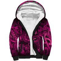 Aotearoa Maori Hei Tiki Sherpa Hoodie Mawhero Kowhaiwhai Puhoro Motif
