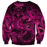 Aotearoa Maori Hei Tiki Sweatshirt Mawhero Kowhaiwhai Puhoro Motif LT9 - Polynesian Pride