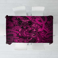 Aotearoa Maori Hei Tiki Tablecloth Mawhero Kowhaiwhai Puhoro Motif LT9 Pink - Polynesian Pride