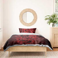 Aotearoa Maori Hei Tiki Bedding Set Whero Kowhaiwhai Puhoro Motif LT9 - Polynesian Pride