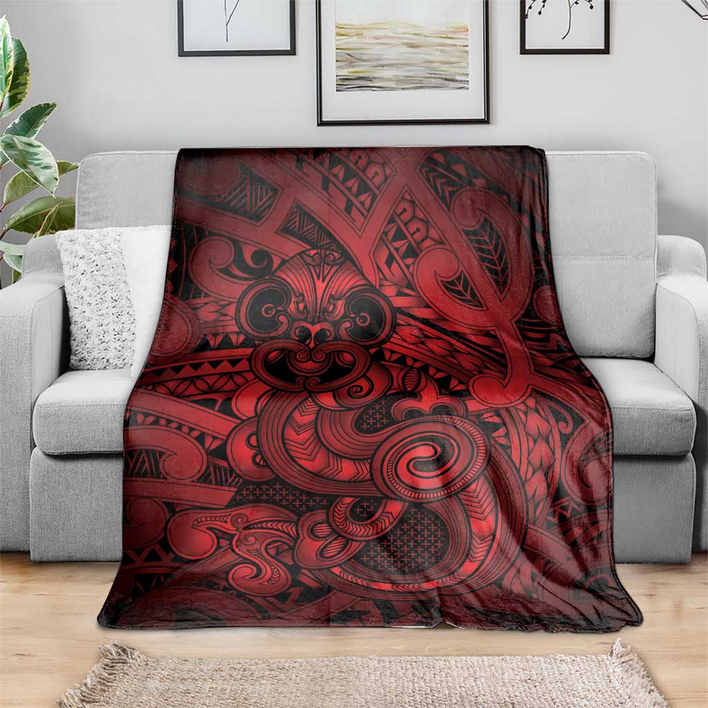 Aotearoa Maori Hei Tiki Blanket Whero Kowhaiwhai Puhoro Motif LT9 - Polynesian Pride