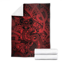 Aotearoa Maori Hei Tiki Blanket Whero Kowhaiwhai Puhoro Motif LT9 - Polynesian Pride