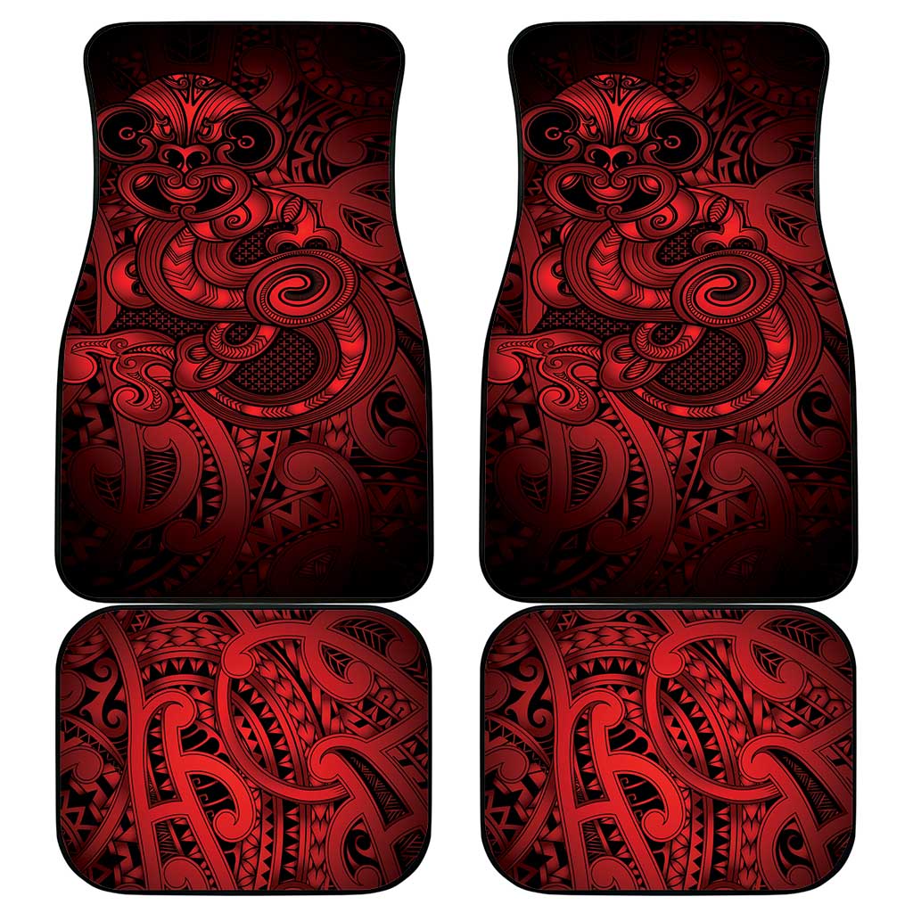 Aotearoa Maori Hei Tiki Car Mats Whero Kowhaiwhai Puhoro Motif LT9 - Polynesian Pride