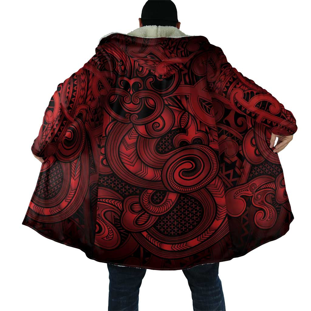 Aotearoa Maori Hei Tiki Cloak Whero Kowhaiwhai Puhoro Motif LT9 - Polynesian Pride