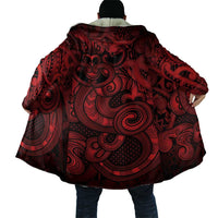 Aotearoa Maori Hei Tiki Cloak Whero Kowhaiwhai Puhoro Motif LT9 - Polynesian Pride