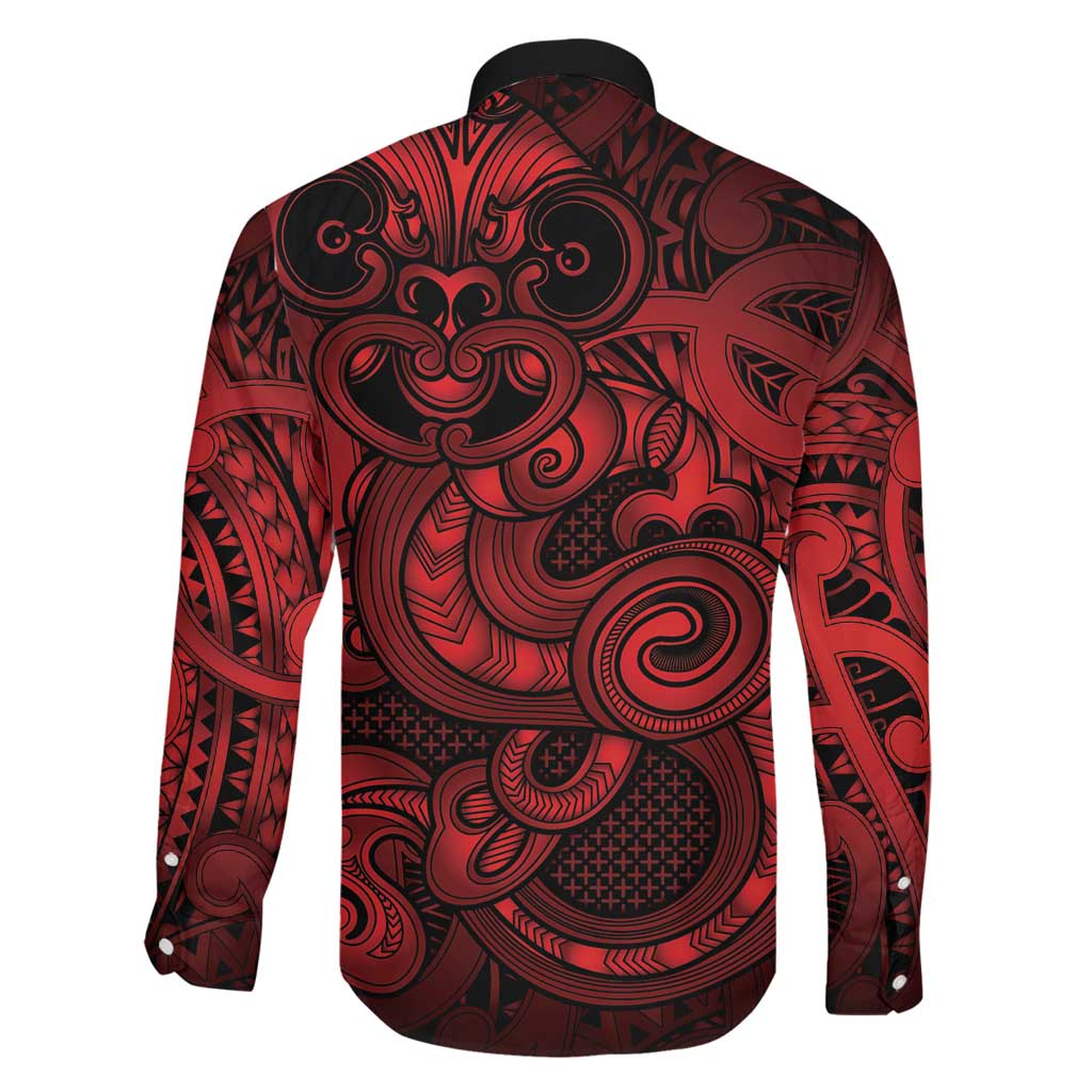Aotearoa Maori Hei Tiki Family Matching Off Shoulder Maxi Dress and Hawaiian Shirt Whero Kowhaiwhai Puhoro Motif