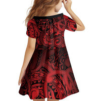 Aotearoa Maori Hei Tiki Family Matching Puletasi and Hawaiian Shirt Whero Kowhaiwhai Puhoro Motif