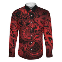 Aotearoa Maori Hei Tiki Family Matching Puletasi and Hawaiian Shirt Whero Kowhaiwhai Puhoro Motif