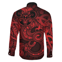 Aotearoa Maori Hei Tiki Family Matching Puletasi and Hawaiian Shirt Whero Kowhaiwhai Puhoro Motif