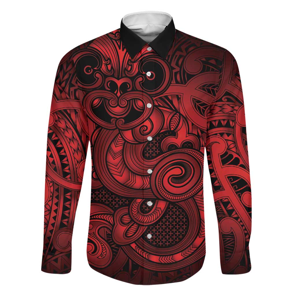 Aotearoa Maori Hei Tiki Family Matching Short Sleeve Bodycon Dress and Hawaiian Shirt Whero Kowhaiwhai Puhoro Motif