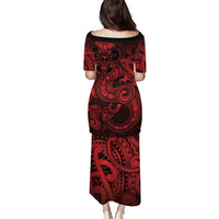 Aotearoa Maori Hei Tiki Puletasi Whero Kowhaiwhai Puhoro Motif