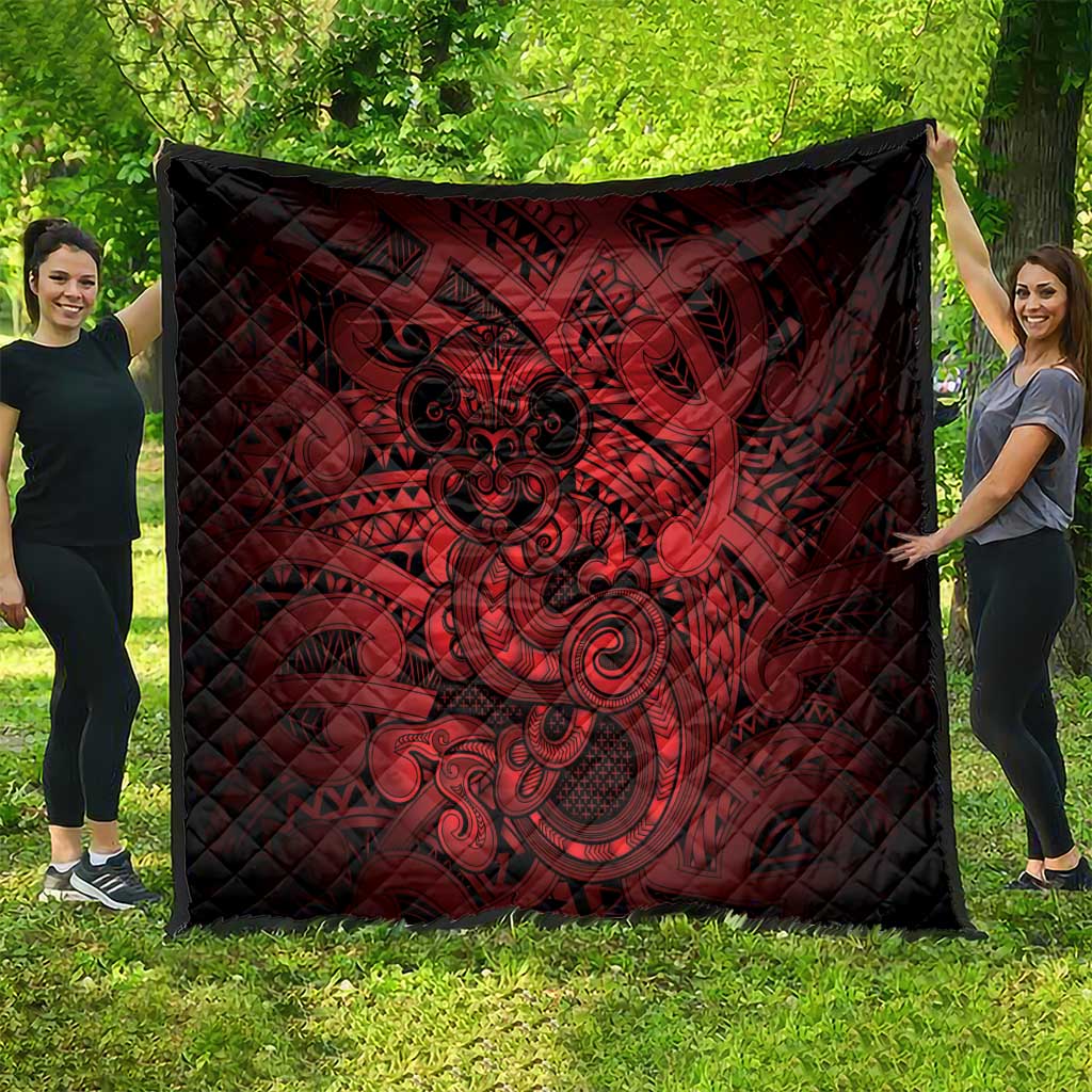 Aotearoa Maori Hei Tiki Quilt Whero Kowhaiwhai Puhoro Motif LT9 - Polynesian Pride
