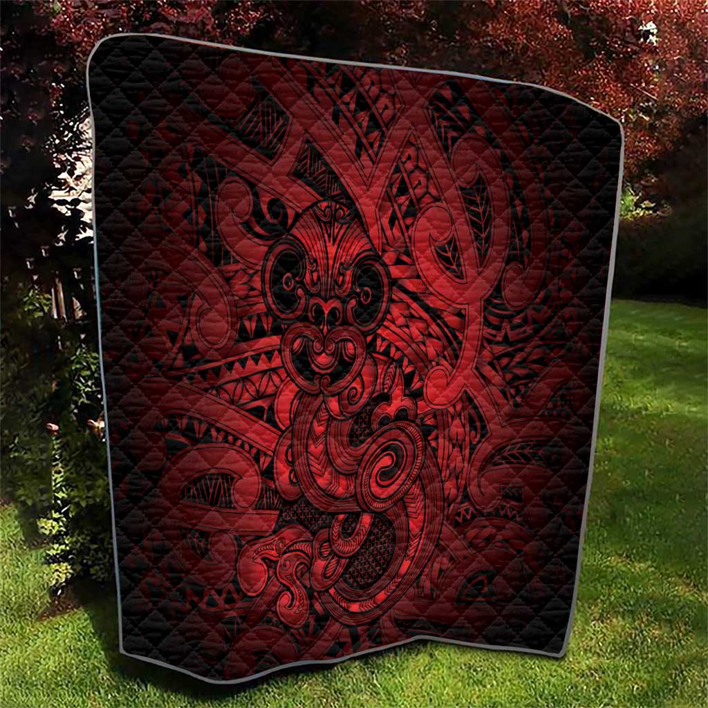 Aotearoa Maori Hei Tiki Quilt Whero Kowhaiwhai Puhoro Motif LT9 - Polynesian Pride