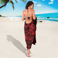 Aotearoa Maori Hei Tiki Sarong Whero Kowhaiwhai Puhoro Motif LT9 - Polynesian Pride