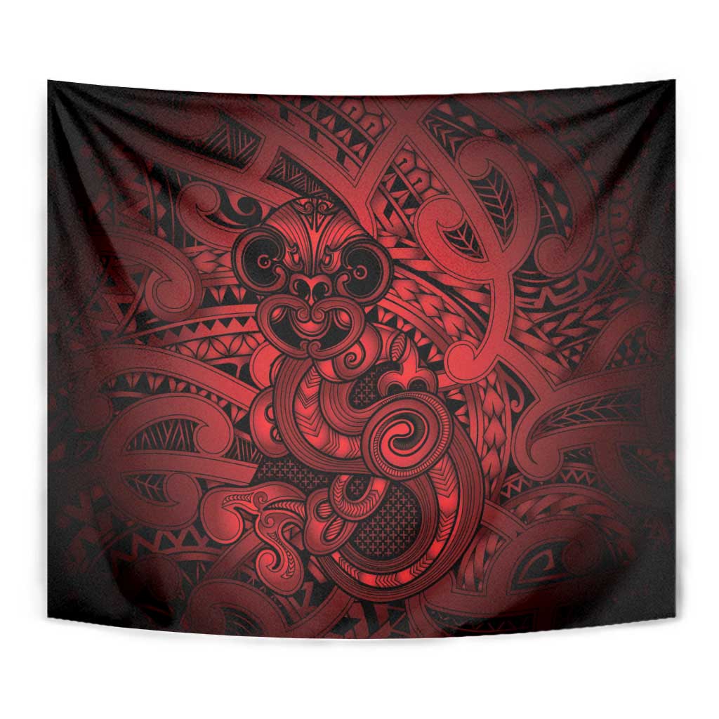 Aotearoa Maori Hei Tiki Tapestry Whero Kowhaiwhai Puhoro Motif LT9 - Polynesian Pride