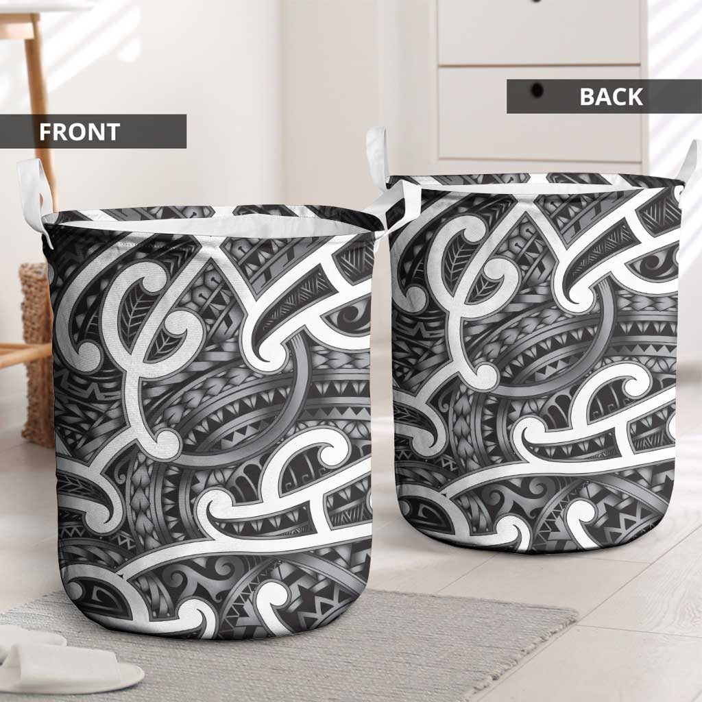 Aotearoa Maori Kowhaiwhai Laundry Basket Kiwikiwi Puhoro and Patiki LT9 - Polynesian Pride