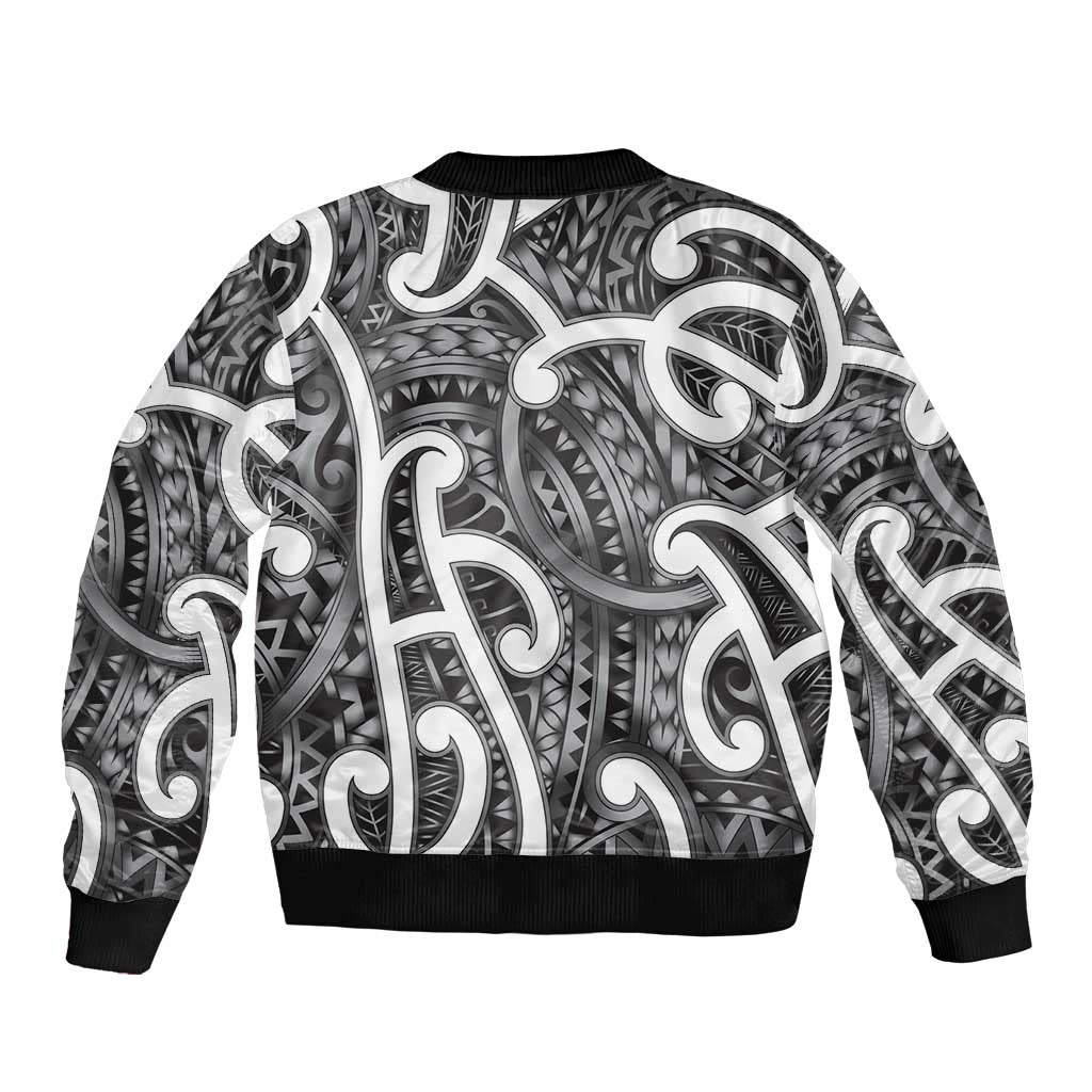 Aotearoa Maori Kowhaiwhai Bomber Jacket Kiwikiwi Puhoro and Patiki LT9 - Polynesian Pride