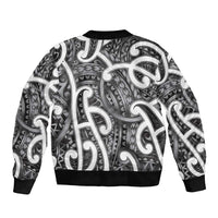 Aotearoa Maori Kowhaiwhai Bomber Jacket Kiwikiwi Puhoro and Patiki LT9 - Polynesian Pride