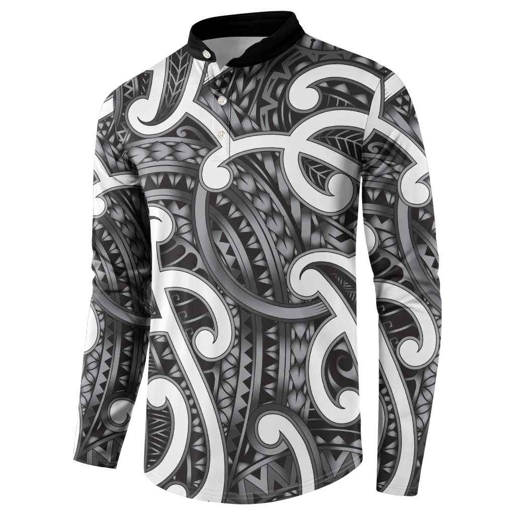 Aotearoa Maori Kowhaiwhai Button Sweatshirt Kiwikiwi Puhoro and Patiki LT9 - Polynesian Pride