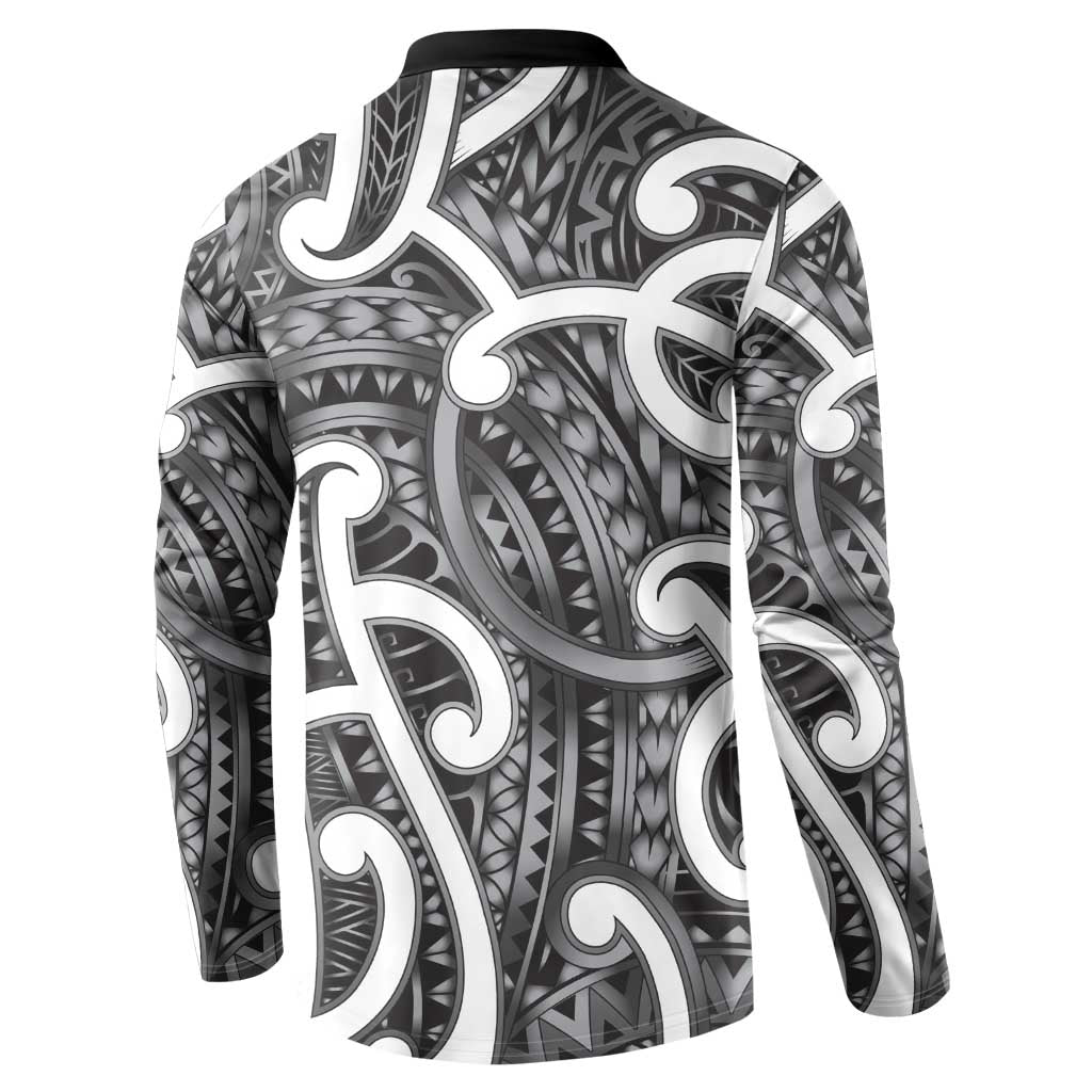 Aotearoa Maori Kowhaiwhai Button Sweatshirt Kiwikiwi Puhoro and Patiki LT9 - Polynesian Pride