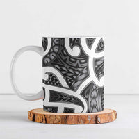 Aotearoa Maori Kowhaiwhai Ceramic Mug Kiwikiwi Puhoro and Patiki LT9 Grey - Polynesian Pride