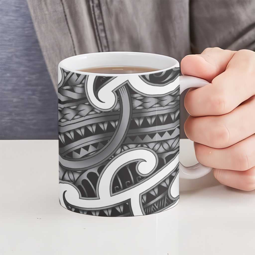Aotearoa Maori Kowhaiwhai Ceramic Mug Kiwikiwi Puhoro and Patiki LT9 - Polynesian Pride