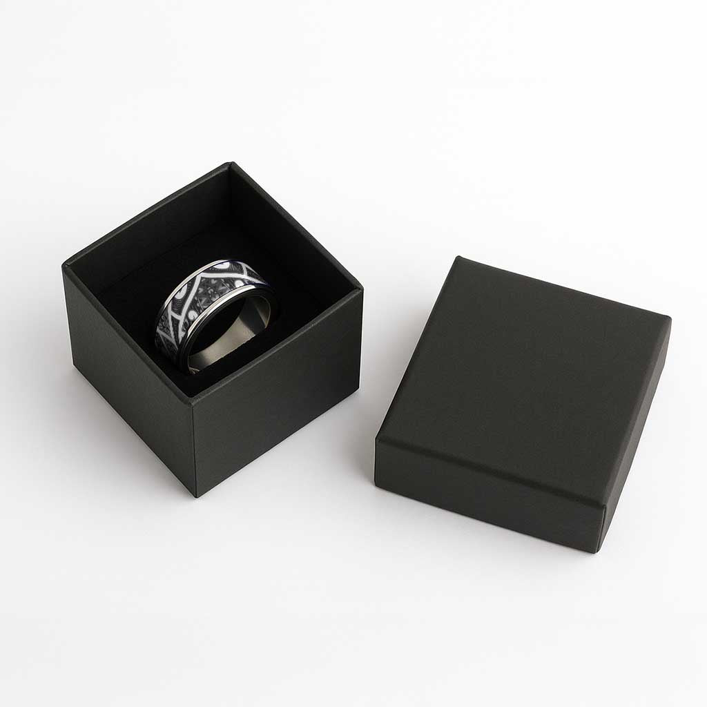 Aotearoa Maori Kowhaiwhai Classic Ring Kiwikiwi Puhoro and Patiki LT9 - Polynesian Pride