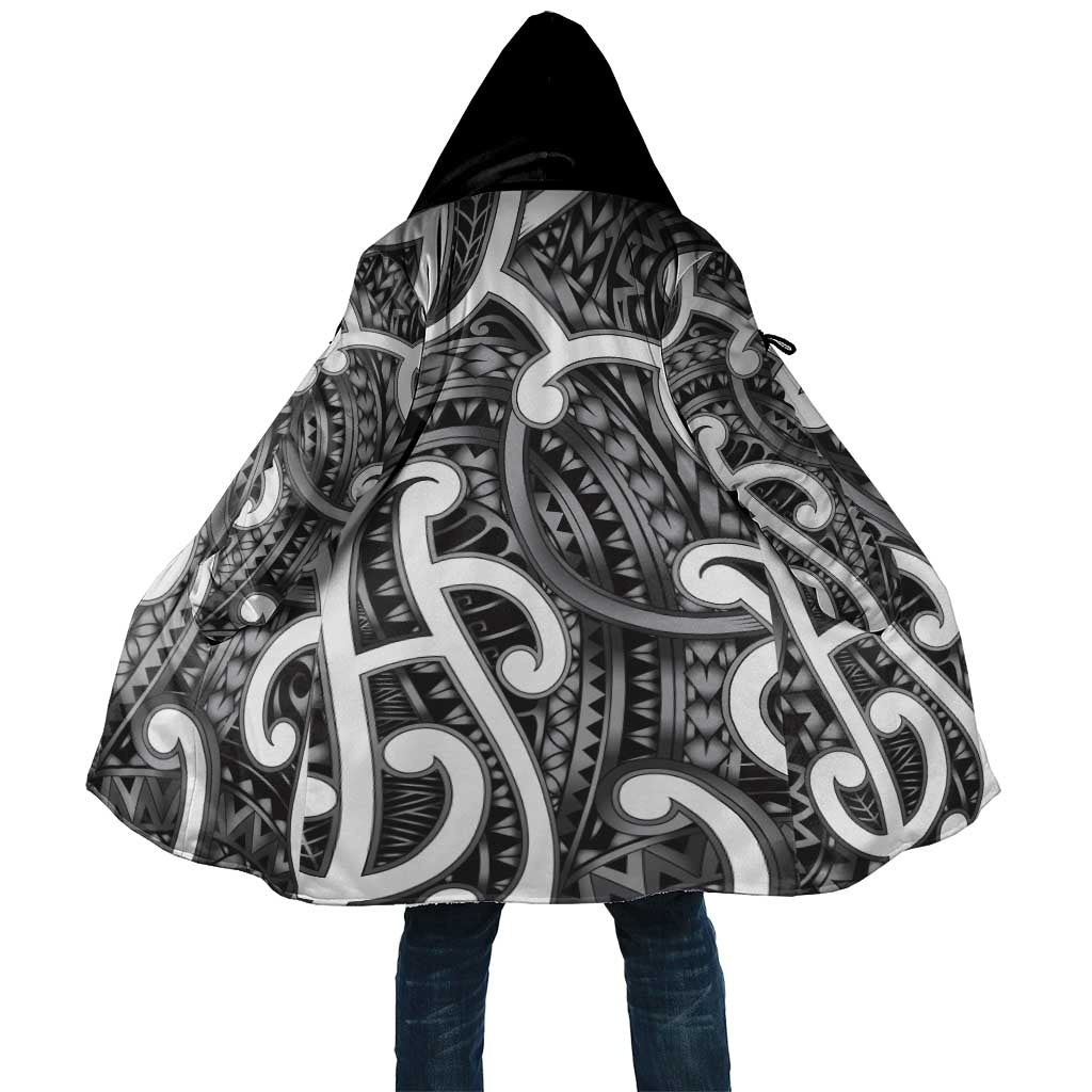 Aotearoa Maori Kowhaiwhai Cloak Kiwikiwi Puhoro and Patiki LT9 Unisex Grey - Polynesian Pride