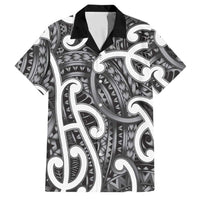 Aotearoa Maori Kowhaiwhai Family Matching Off The Shoulder Long Sleeve Dress and Hawaiian Shirt Kiwikiwi Puhoro and Patiki