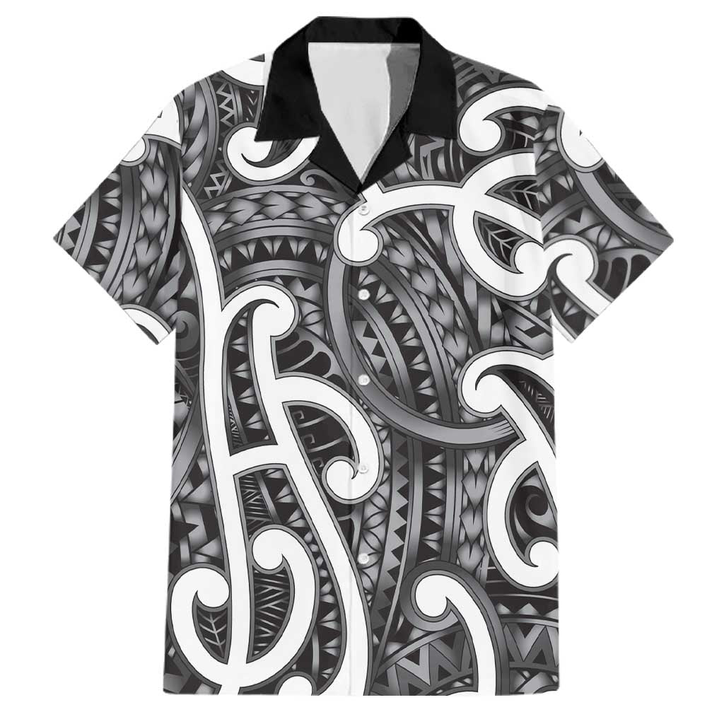 Aotearoa Maori Kowhaiwhai Family Matching Tank Maxi Dress and Hawaiian Shirt Kiwikiwi Puhoro and Patiki