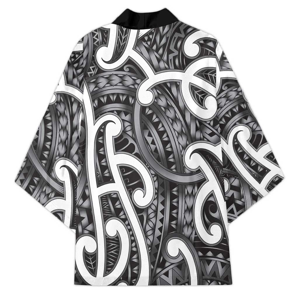 Aotearoa Maori Kowhaiwhai Kimono Kiwikiwi Puhoro and Patiki LT9 - Polynesian Pride