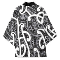 Aotearoa Maori Kowhaiwhai Kimono Kiwikiwi Puhoro and Patiki LT9 - Polynesian Pride