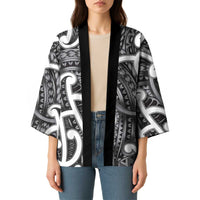 Aotearoa Maori Kowhaiwhai Kimono Kiwikiwi Puhoro and Patiki LT9 - Polynesian Pride