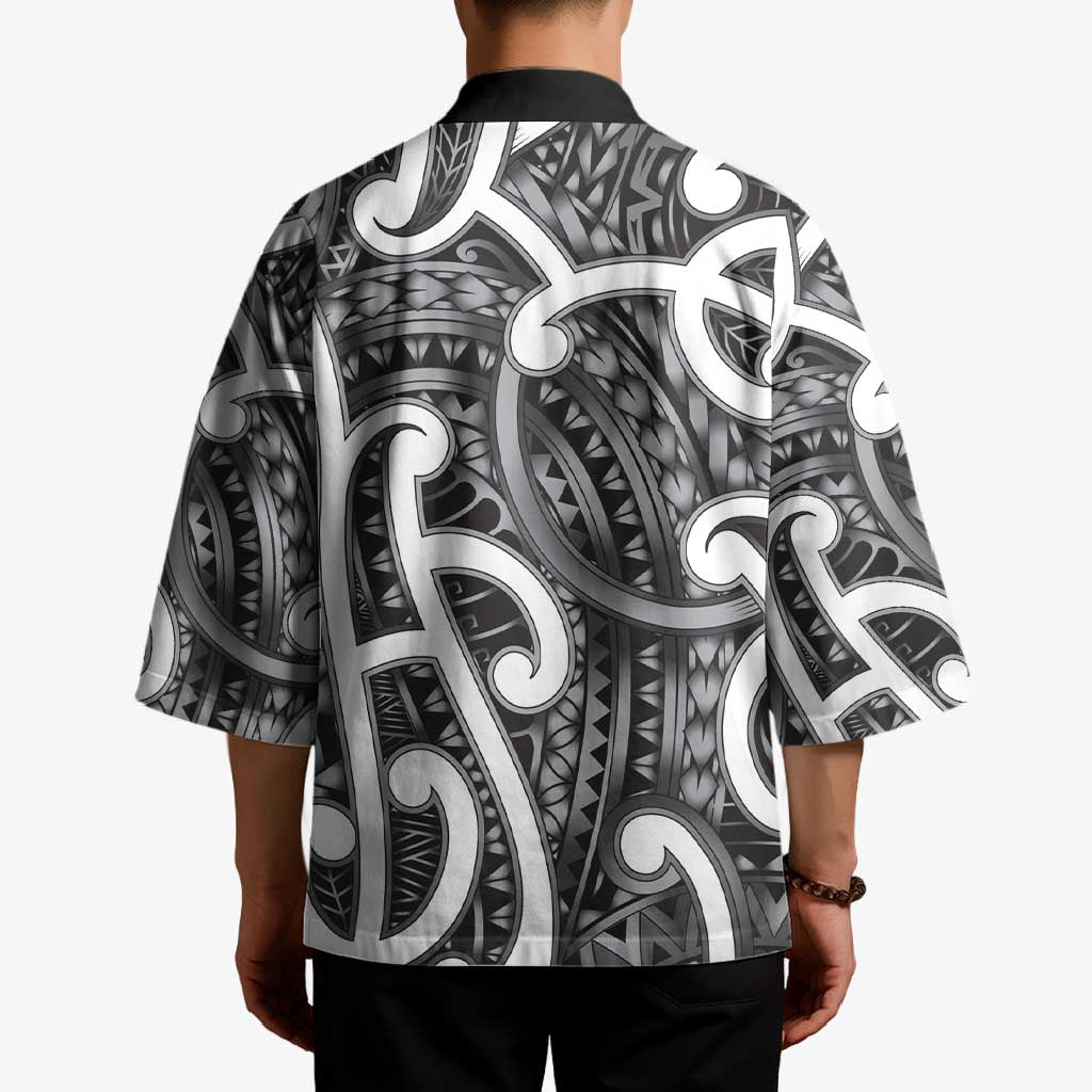 Aotearoa Maori Kowhaiwhai Kimono Kiwikiwi Puhoro and Patiki LT9 - Polynesian Pride